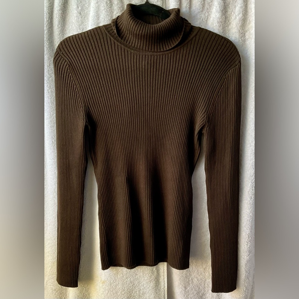 Chico's Chocolate Brown Turtleneck Sweater - Picture 4 of 11